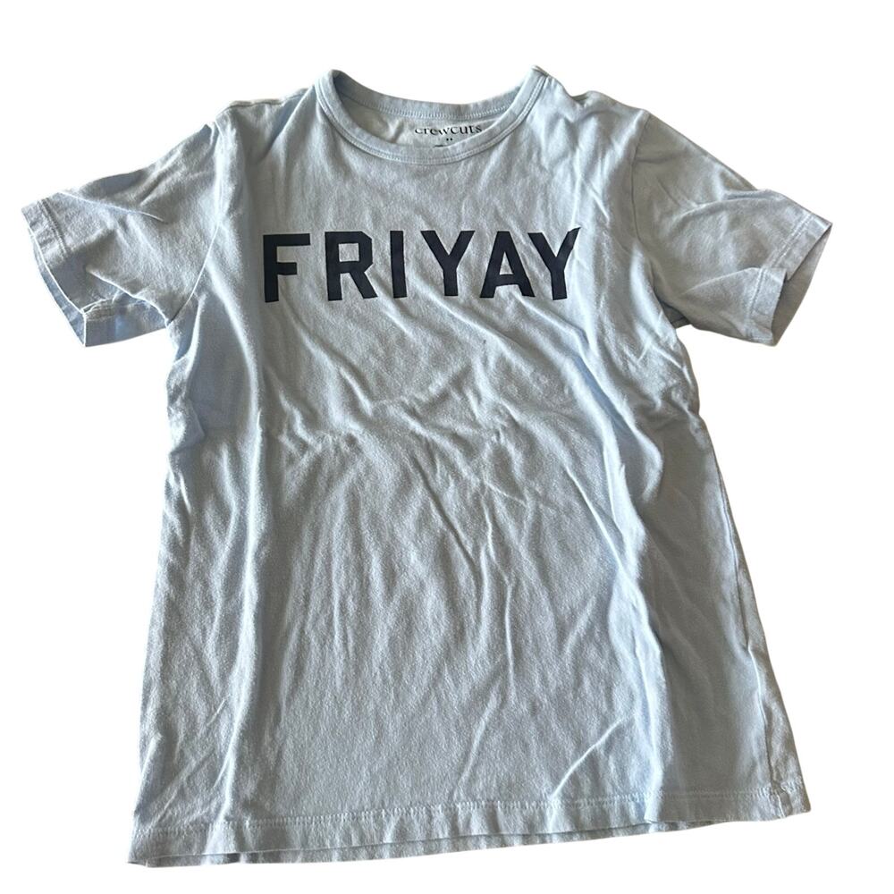 Crewcuts Boys' Blue "Friyay" Graphic T-Shirt - Size L (10-11) - Picture 2 of 4
